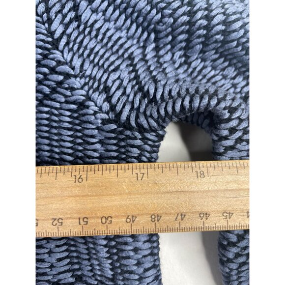 New Loft Asymmetrical Zip Knit Sweater size Medium Blue - Picture 7 of 8